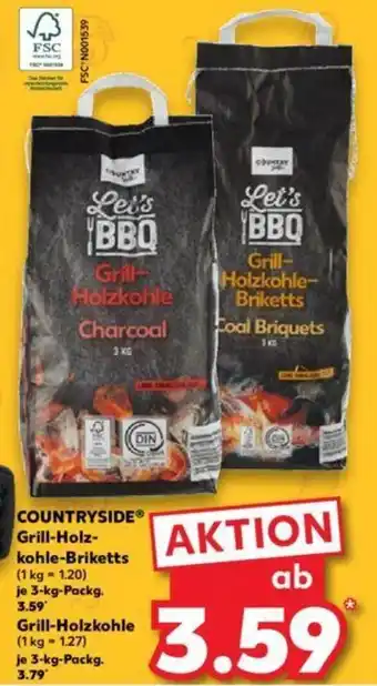 Kaufland COUNTRYSIDEⓇ Grill-Holz-kohle-Briketts 3-kg-Packg. Grill-Holzkohle 3-kg-Packg. Angebot