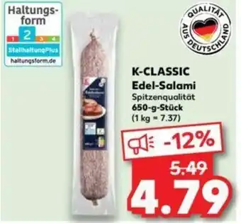 Kaufland K-CLASSIC Edel-Salami 650-g-Stück Angebot