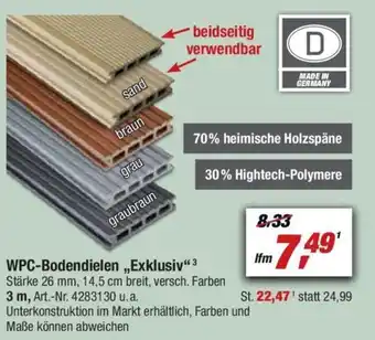 toom Baumarkt WPC-Bodendielen „Exklusiv" ³ Angebot