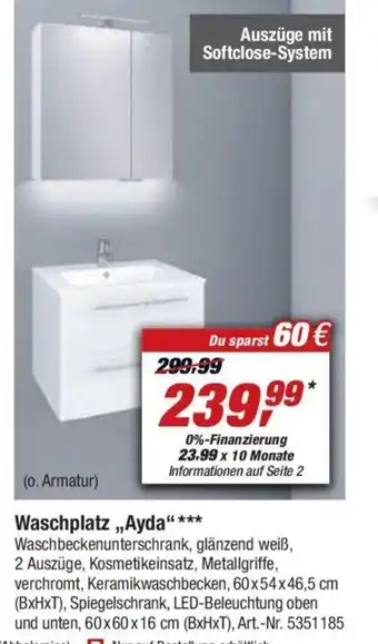 toom Baumarkt Waschplatz ,,Ayda"*** Angebot