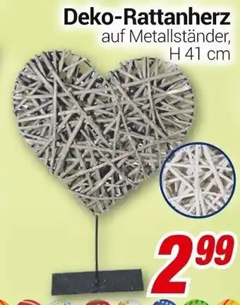 CENTERSHOP Deko Rattanherz Angebot