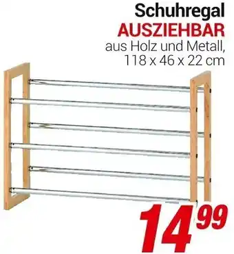 CENTERSHOP Schuhregal Ausziehbar Angebot