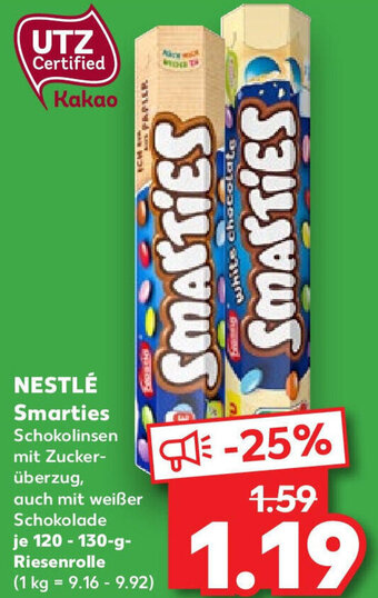 Kaufland NESTLÉ Smarties 120 - 130-g-Riesenrolle Angebot