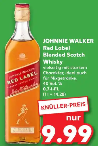 Kaufland JOHNNIE WALKER Red Label Blended Scotch Whisky 0,7 L-Fl. Angebot