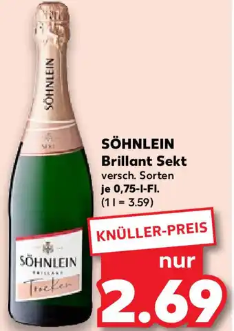 Kaufland SÖHNLEIN Brillant Sekt 0,75 L-Fl. Angebot