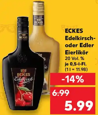 Kaufland ECKES Edelkirsch-oder Edler Eierlikör 0,5 L-Fl. Angebot