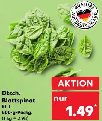 Kaufland Dtsch. Blattspinat 500 g Packg. Angebot