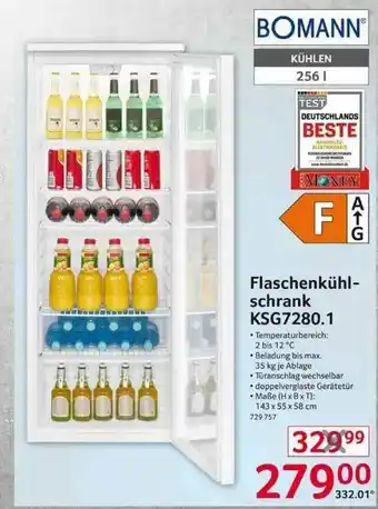 Selgros Bomann Flaschenkühlschrank KSG7280.1 Angebot