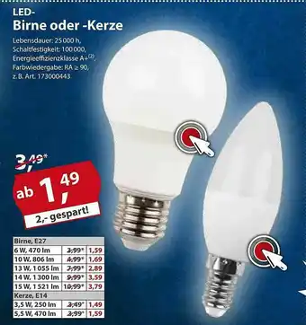 Sonderpreis Baumarkt Led-birne Oder Kerze Angebot