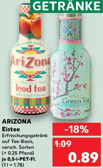 Kaufland ARIZONA Eistee 0,5 L-PET-Fl. Angebot