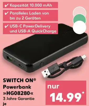 Kaufland SWITCH ONⓇ Powerbank >>HG08280<< Angebot