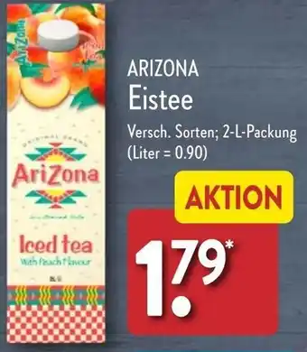 Aldi Nord ARIZONA Eistee 2 L Packung Angebot