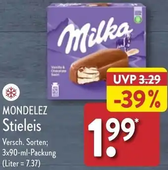 Aldi Nord MONDELEZ Stieleis 3x90 ml Packung Angebot