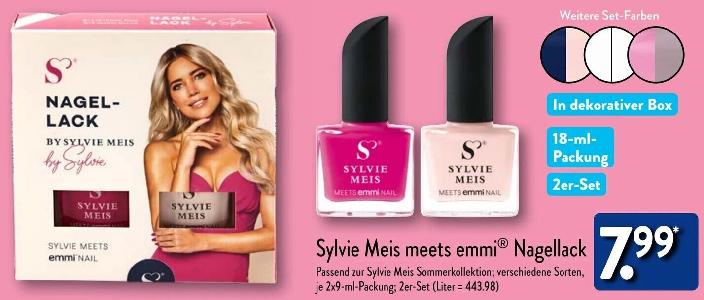 Sylvie Meis meets emmiⓇ Nagellack Angebot bei Aldi Nord