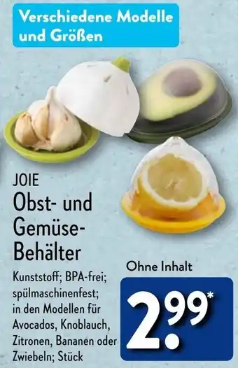 Aldi Nord JOIE Obst- und Gemüse-Behälter Angebot