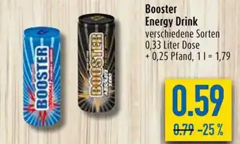 diska Booster Energy Drink verschiedene Sorten 0,33 Liter Dose Angebot