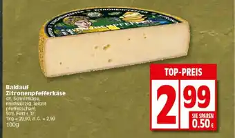 Elli Markt Baldauf Zitronenpfefferkäse dt. Schnittkäse, 100g Angebot