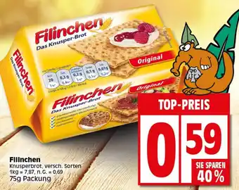 Elli Markt Filinchen Knusperbrot 75g Packung Angebot