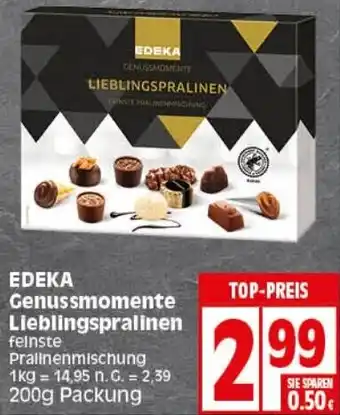 Elli Markt EDEKA Genussmomente Lieblingspralinen 200 g Packung Angebot