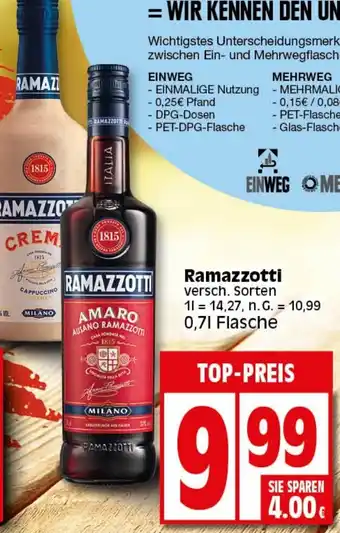 Elli Markt Ramazzotti 0,7 L Flasche Angebot