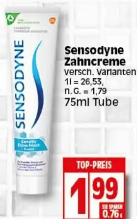 Elli Markt Sensodyne Zahncreme 75ml Tube Angebot