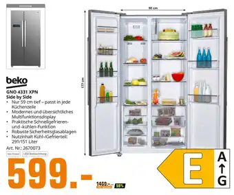 MediaMarkt beko GNO 4331 XPN Side by Side Angebot