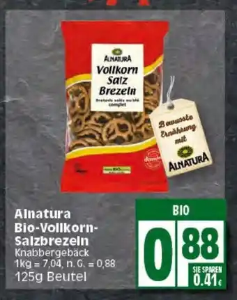 Elli Markt Alnatura Bio-Vollkorn-Salzbrezeln 125g Beutel Angebot