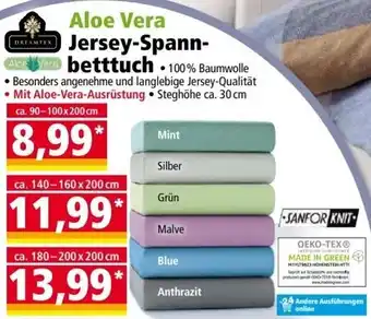 Norma DREAMTEX Aloe Vera Jersey-Spannbetttuch Angebot