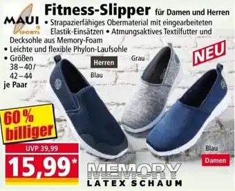 Norma MAUI Sports Fitness-Slipper für Damen und Herren Angebot