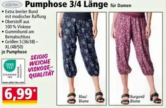 Norma Elle Nor Pumphose 3/4 Länge für Damen Angebot