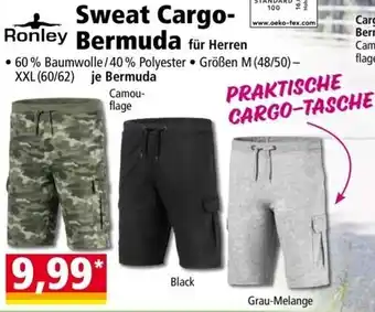 Norma Ronley Sweat Cargo-Ronley Bermuda für Herren Angebot