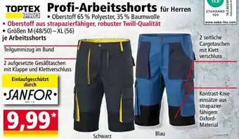 Norma TOPTEX PRO Profi-Arbeitsshorts für Herren Angebot