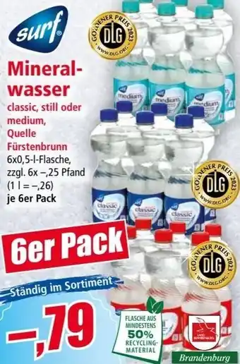 Norma Surf Mineralwasser 6er Pack Angebot