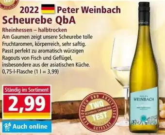 Norma 2022 Peter Weinbach Scheurebe QbA 0,75 L Flasche Angebot