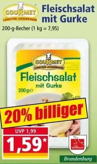 Norma Gourmet Fleischsalat mit Gurke 200-g-Becher Angebot