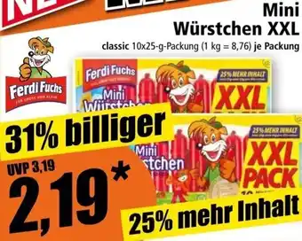 Norma Ferdi Fuchs Mini Würstchen XXL 10x25 g Packung Angebot