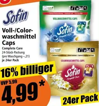 Norma Sofin Voll-/Colorwaschmittel Caps 24er Pack Angebot