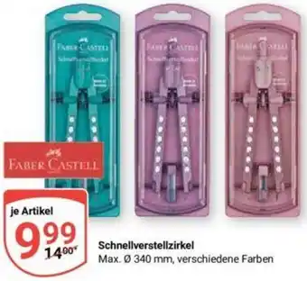 Globus FABER CASTELL Schnellverstellzirkel Angebot