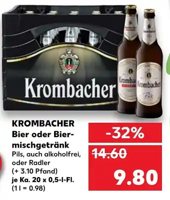 Kaufland Krombacher Bier oder Biermischgetränk 20x0,5L Angebot