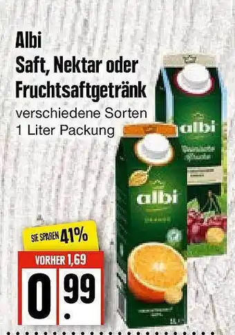 Edeka Frischemarkt Albi Saft, Nektar oder Fruchtsaftgetränk Angebot