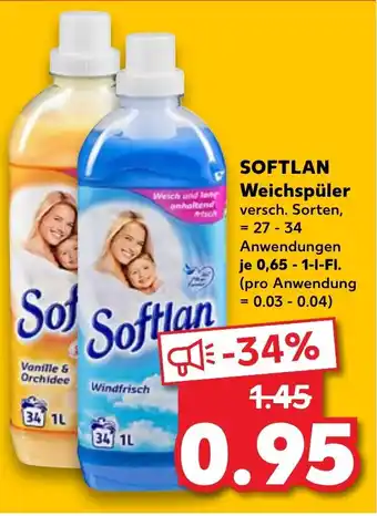 Kaufland Softlan Weichspüler 0,65 -1L Angebot