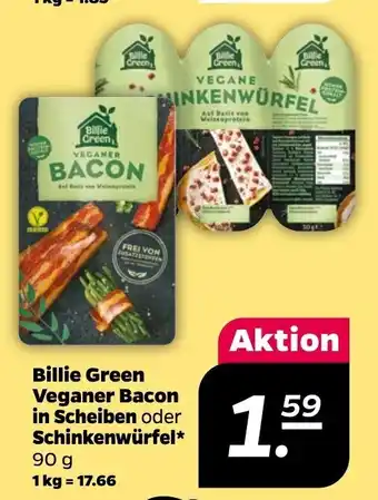 NETTO Billie Green Veganer Bacon in Scheiben oder Schinkenwürfel* 90g Angebot