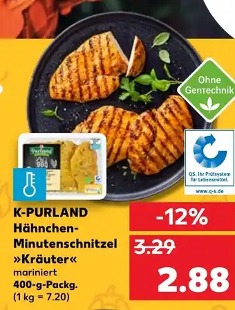 Kaufland K Purland Hähnchen Minutenschnitzel Kräuter 400 g Angebot