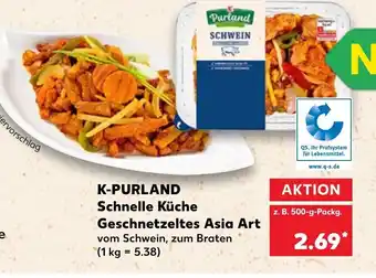 Kaufland K Purland Schnelle Küche Geschnetzeltes Asia Art 500g Angebot