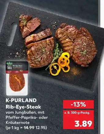 Kaufland K Purland Rib Eye Steak 300g Angebot