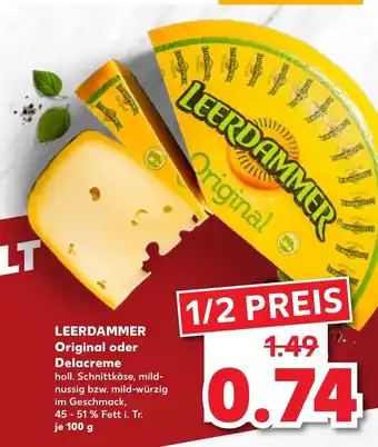 Kaufland Leerdammer Original oder Delacrème 100g Angebot