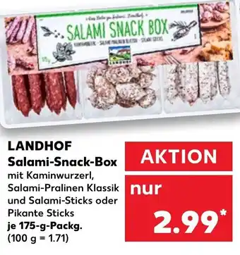 Kaufland Landhof Salami Snack Box 175g Angebot