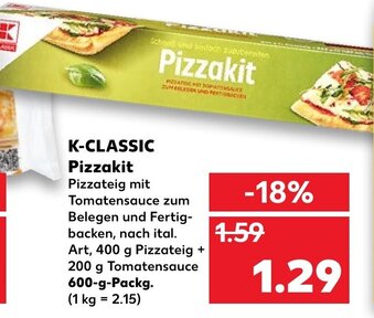 Kaufland K Classic Pizzakit 600g Angebot