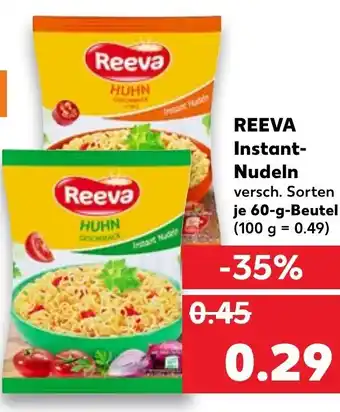 Kaufland Reeva Instant Nudeln 60 g Beutel Angebot