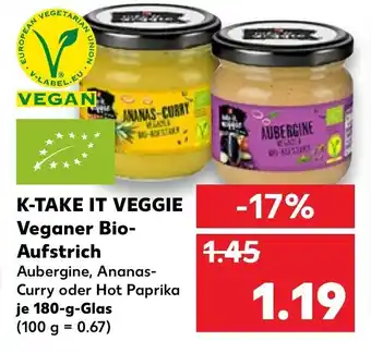 Kaufland K Take it Veggie Veganer Bio Aufstrich 180g Angebot
